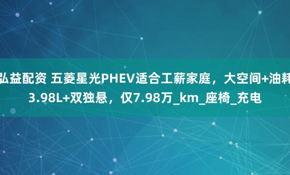 弘益配资 五菱星光PHEV适合工薪家庭，大空间+油耗3.98L+双独悬，仅7.98万_km_座椅_充电